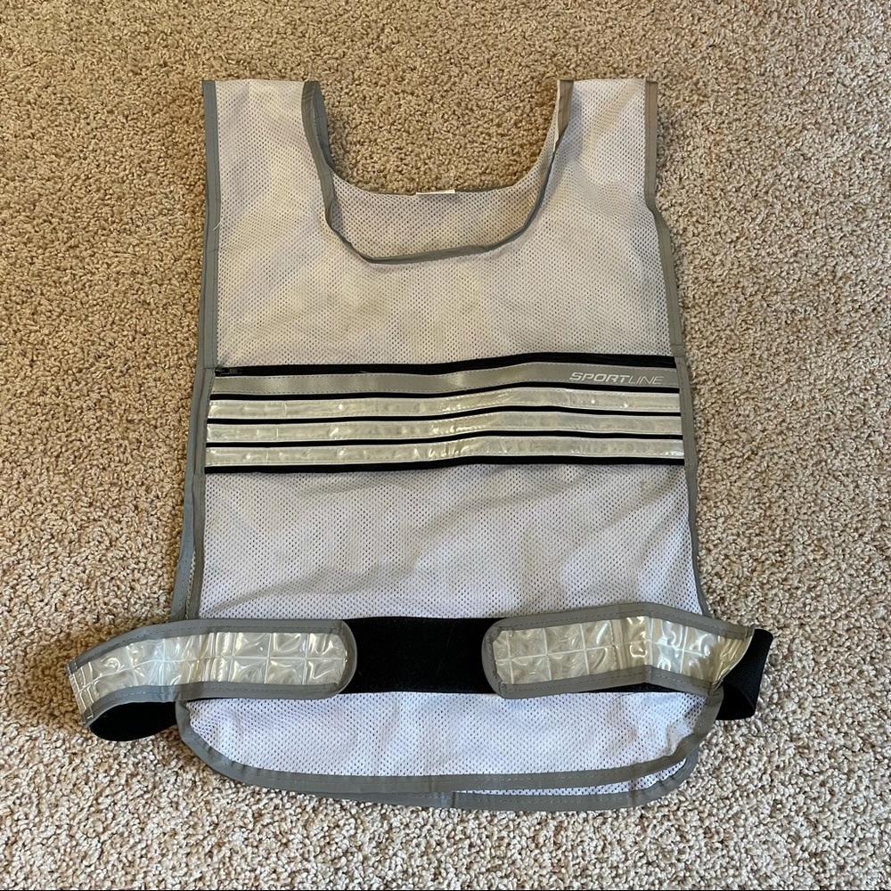 65. Sport line white reflective running vest